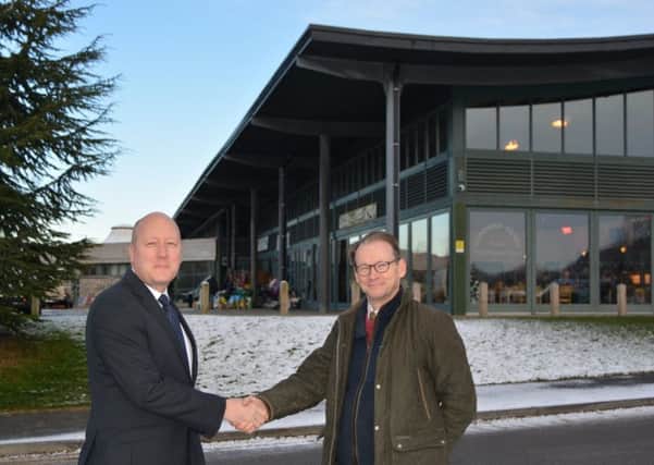 District council corporate director Paul Wilson (left) with Bagshaws senior partner Alastair Sneddon at Bakewells Agricultural Business Centre.