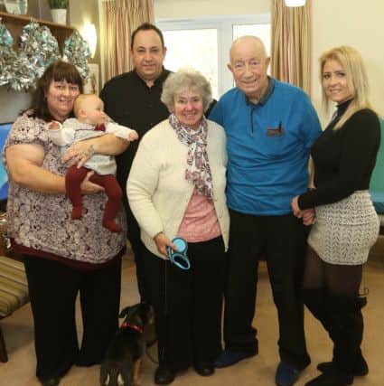 Michael Seviour with his family, daughter Dawn, great grandaughter Annie May, son Neil, wife Janet and grandaughter Emily