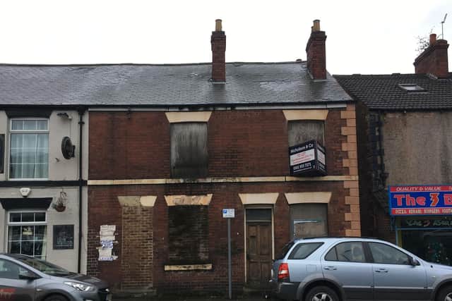 The derelict building where the man's body was discovered.