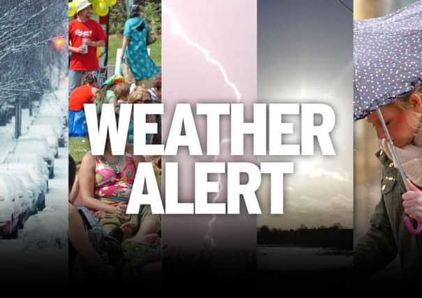 A yellow weather warning has been issued for the East Midlands.