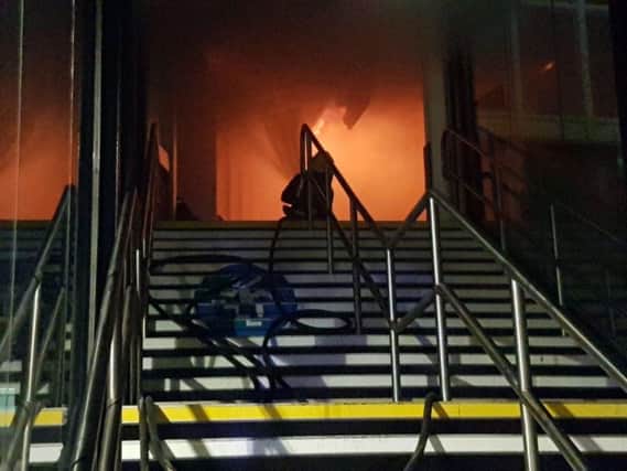 The fire at Nottingham train station