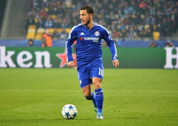 Chelsea star Eden Hazard, who could be the subject of a Â£150 million offer from Manchester City, according to today's grapevine.