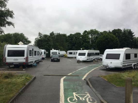 Travellers in Chesterfield last year.