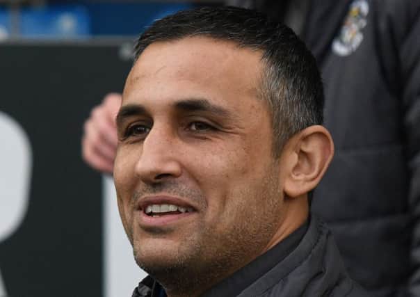 All smiles from proud Chesterfield manager Jack Lester. (PHOTO BY: Andrew Rose/AHPIX Ltd)