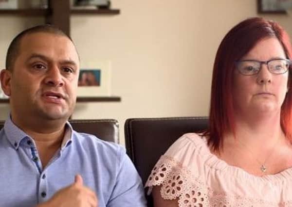 Adrian and Sally Fadzilah, who were abused by their former neighbour Emma O'Connor and whose story was featured on Channel 5 documentary The Nightmare Neighbour Next Door. PHOTO: Channel 5.