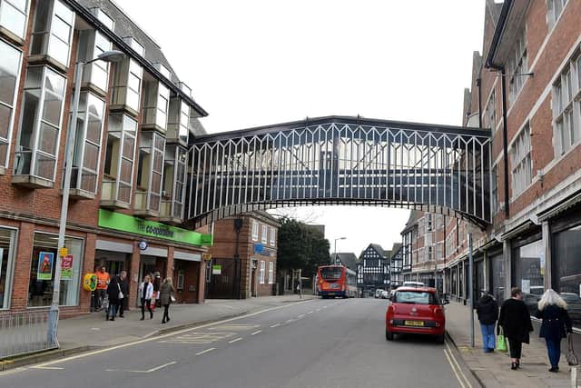 The bridge connected the two Co-op stores.