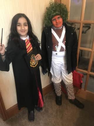 World Book Day Saira Ali age 9 and Haris Ayub aged 10