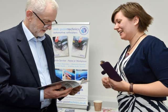 Mr Corbyn met inspirational businesswomen. Picture by Brian Eyre.