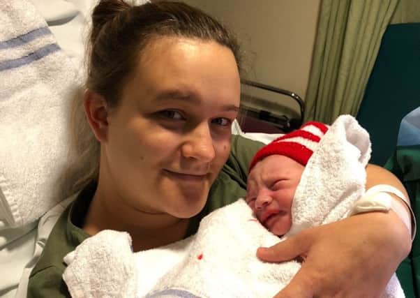 Belper resident Sophie Beardmore with son George Birkinshaw, born on November 3, 2017, at Royal Derby Hospital.