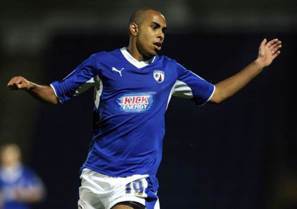Jacob Hazel, pictured here in one of three appearances for Chesterfield, is having a season to savour