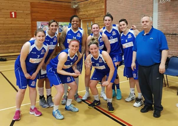 All smiles from the Encon Derbyshire Gems team after reaching the play-off semi-finals.