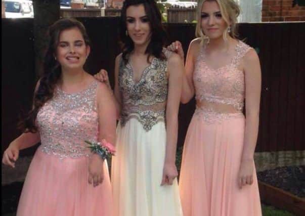 Courtney,  Chloe and Condie at their school prom.
