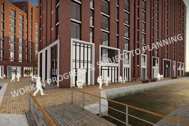 The proposed design for the Built to Rent apartments at Chesterfield Waterside.