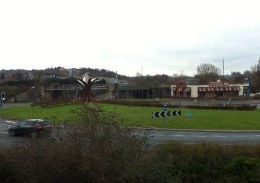 Pictured is Horns Bridge Roundabout, at Chesterfield, which might be earmarked for a duck statue.