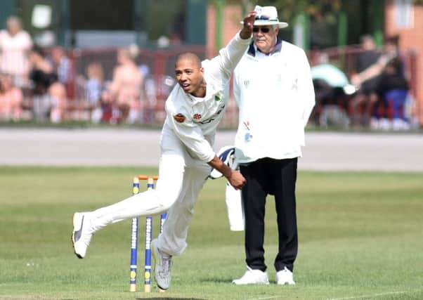 Josh Savage, who impressed with his bowling for Chesterfield, taking four wickets. (PHOTO BY: Jason Chadwick)