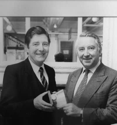Tony Rogers with Sir David Steel, who was leader of the Liberal Party.