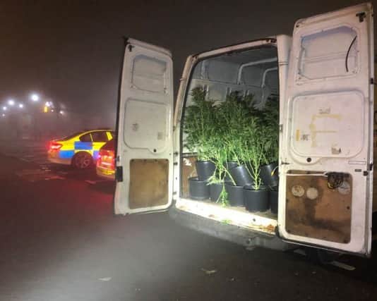 Police stopped the van as it was untaxed