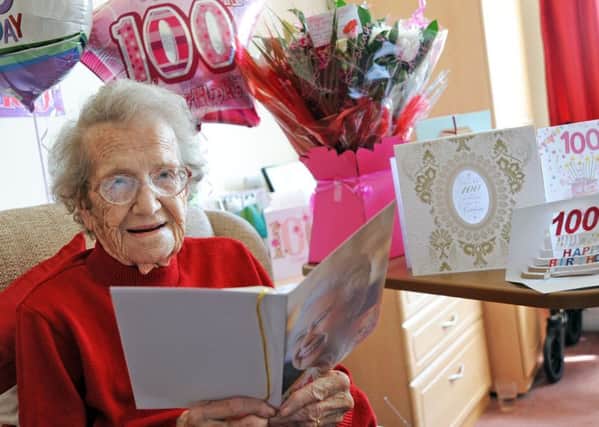 Florence Chettle on her 100th birthday.