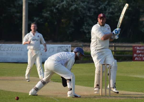 Gavin Horton in batting action for Holmewood against Swarkestone. (PHOTO BY: Carl Jarvis)