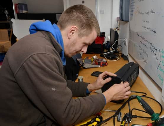 Repair Cafe at Monkey Park Social Enterprise, Chesterfield, pictured is Ed Brooks
