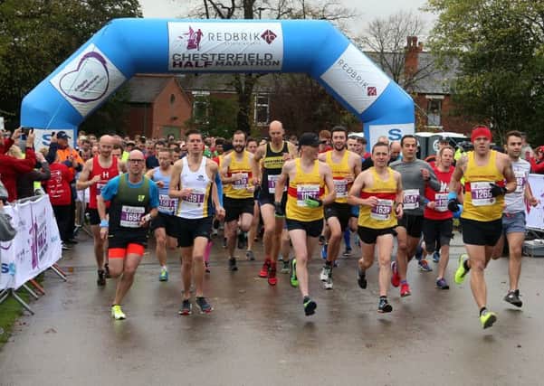 And theyre off! The start of last years inaugural Chesterfield Half-Marathon. (PHOTO BY: Eric Gregory)
