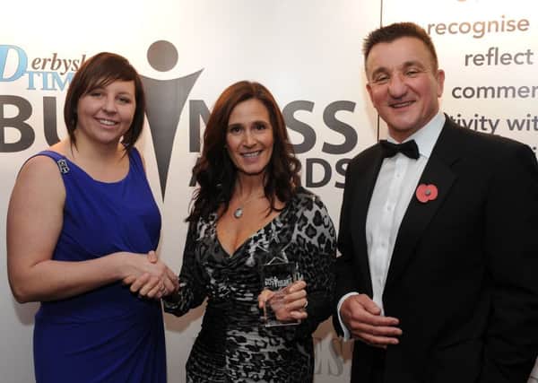 Peak Coffee collect their winners' award for Retailer of the Year from Hayley Koseoglu, left, from Crystal Clean Services.