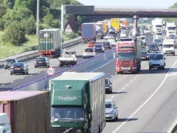 There are slight delays on the M1 after an incident with a lorry