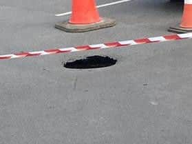 A submitted picture of the sinkhole.