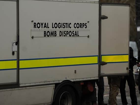 The army bomb squad was called to Derbyshire yesterday.