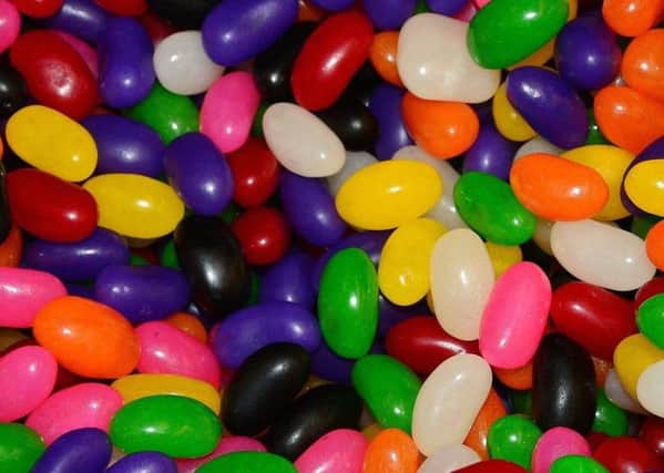 Pictured are jelly bean sweets.