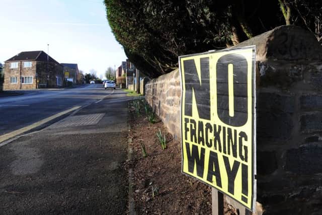 One of the many yellow fracking signs in Marsh Lane.