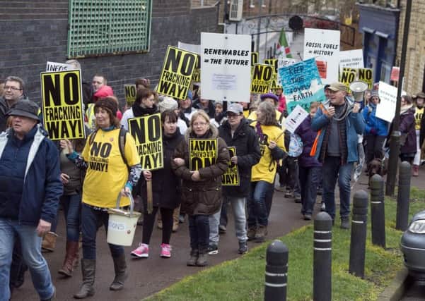 Campaigners staged a peaceful protest through Eckington and Marsh Lane.
