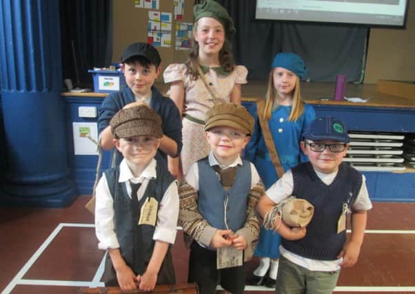Stonebroom Primary School pupils celebrate VE Day.