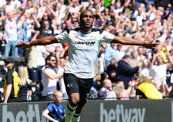 Derby County striker Cameron Jerome, who says he is hungry for more goals next season.