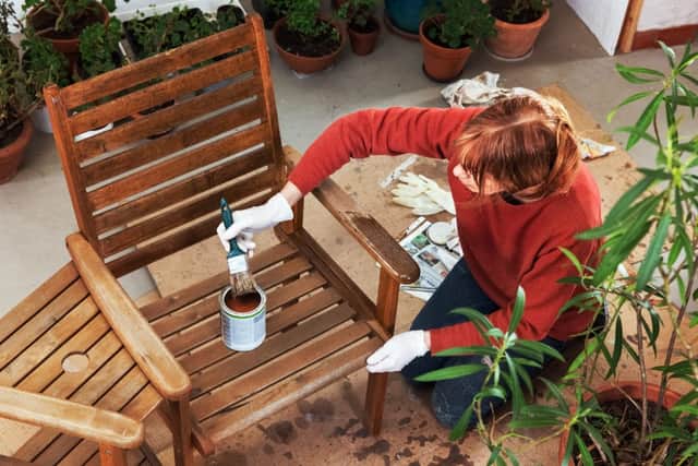 Try giving shabby outdoor furniture a facelift before throwing them away. (Picture: Shutterstock)